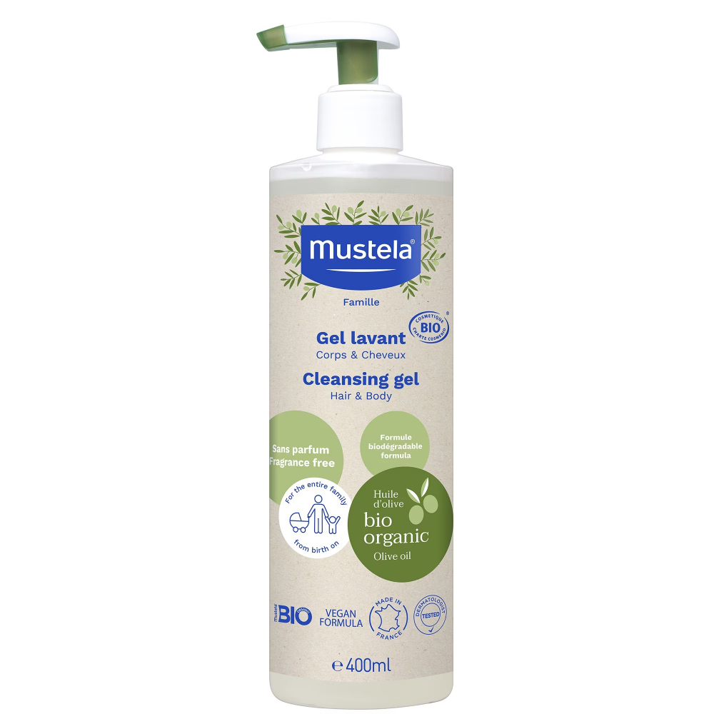 Gel de curatare pentru par si corp Mustela certificat BIO 400 ml