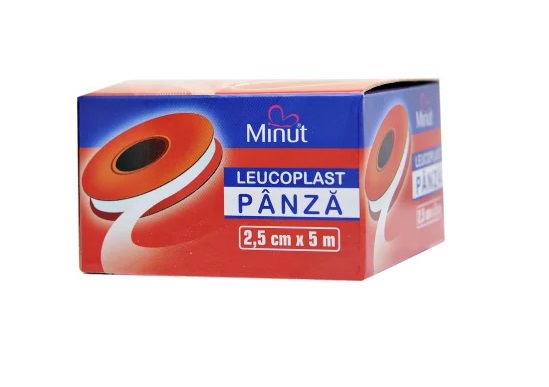 Leucoplast panza Minut 2.5 cm x 1 m