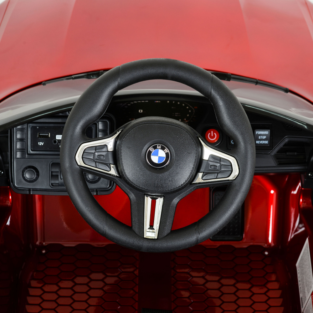 Masinuta electrica 12V cu echipare premium ,deschidere usi si licenta BMW M4 Painted Red - 5