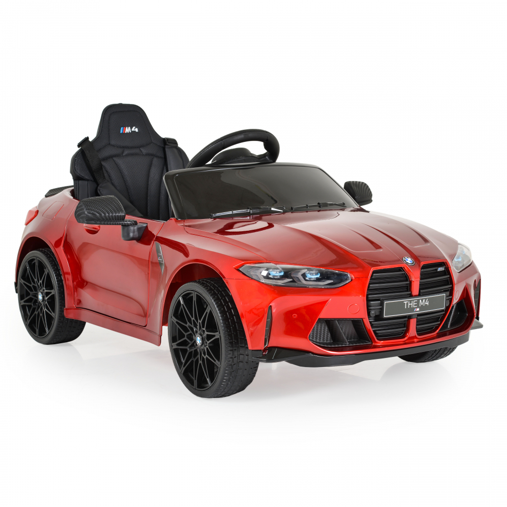 Masinuta electrica 12V 90W cu echipare premium ,deschidere usi si licenta BMW M4 Painted Red - 7