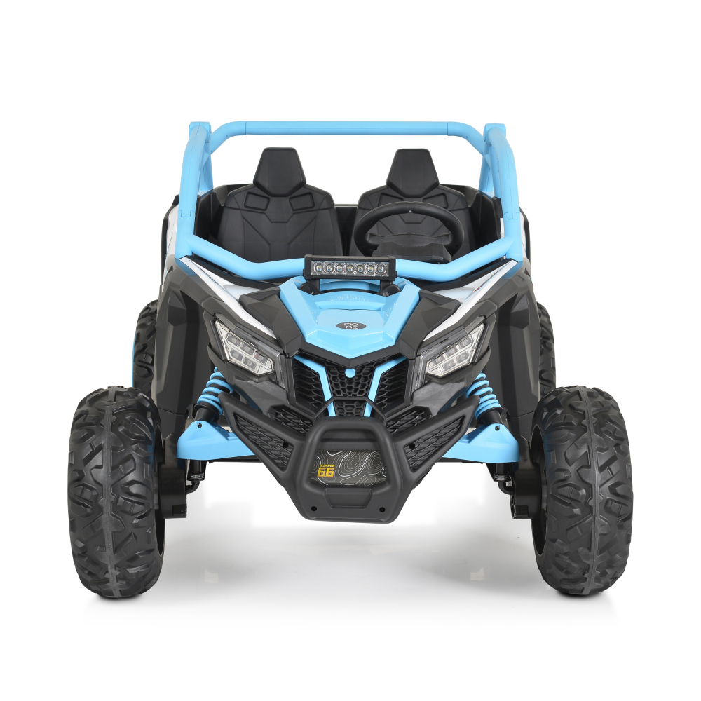 Masinuta electrica 24V cu 2 locuri ,telecomanda si roti EVA 4x4 Typhoon Blue - 2 | YEO