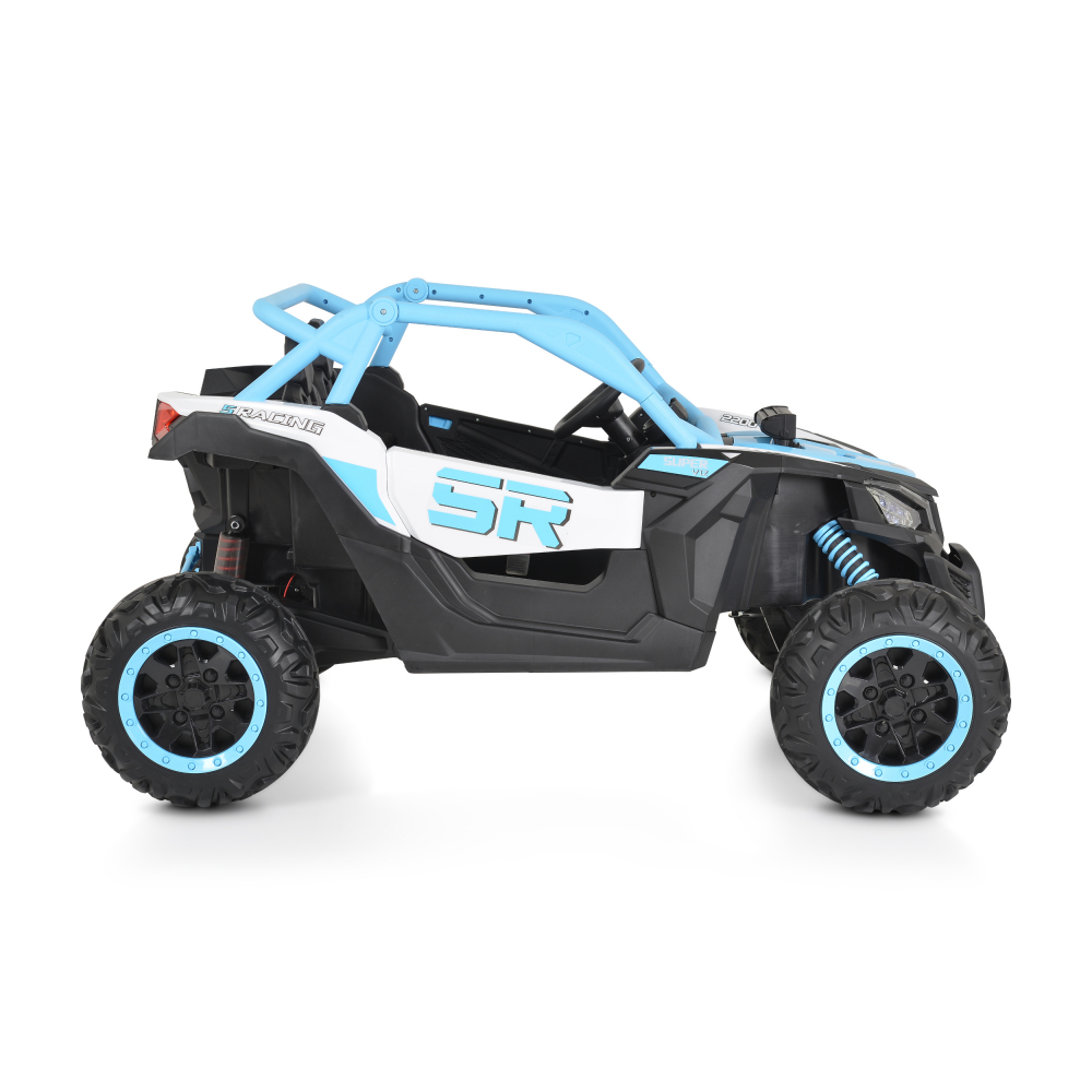 Masinuta electrica 24V cu 2 locuri ,telecomanda si roti EVA 4x4 Typhoon Blue - 4