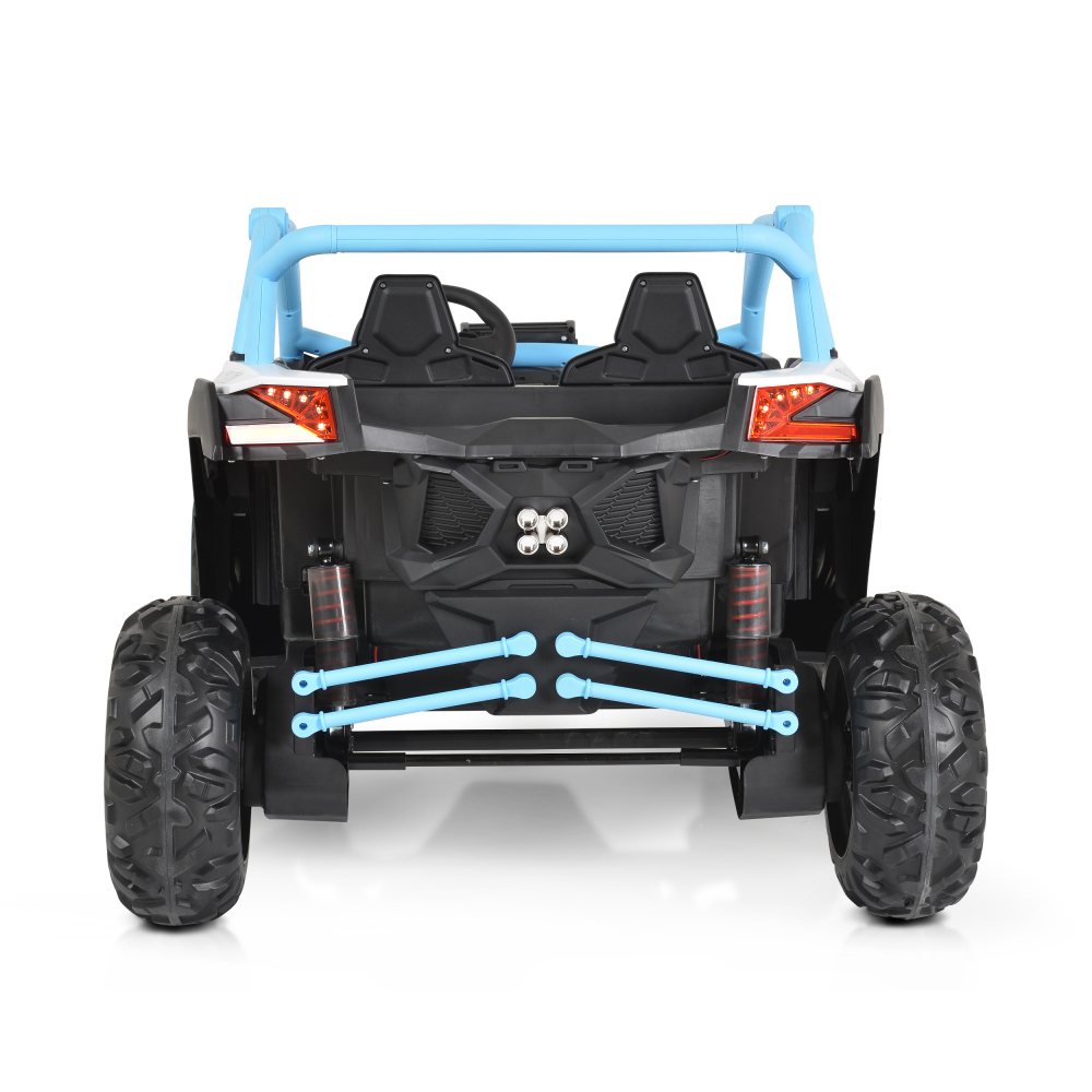 Masinuta electrica 24V 300W cu 2 locuri ,telecomanda si roti EVA 4x4 Typhoon Blue - 6