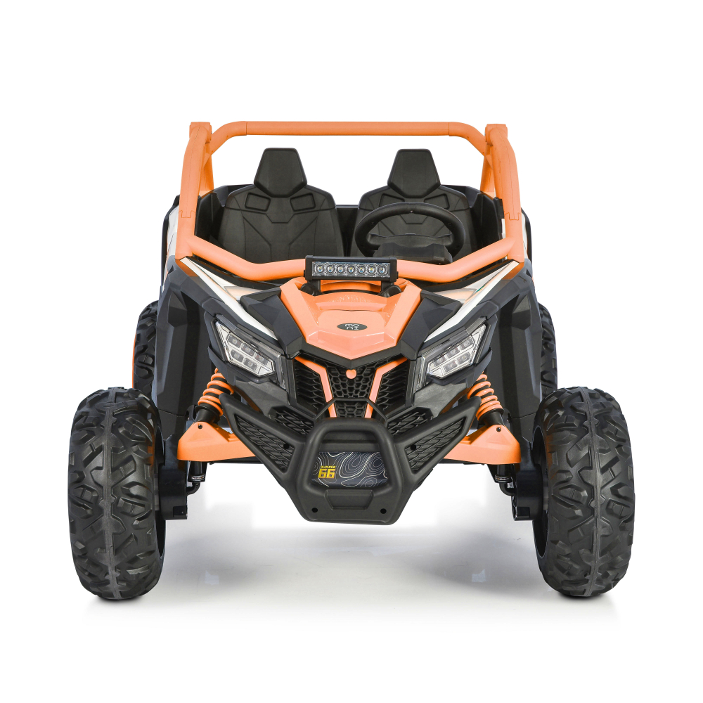 Masinuta electrica 24V cu 2 locuri ,telecomanda si roti EVA 4x4 Typhoon Orange