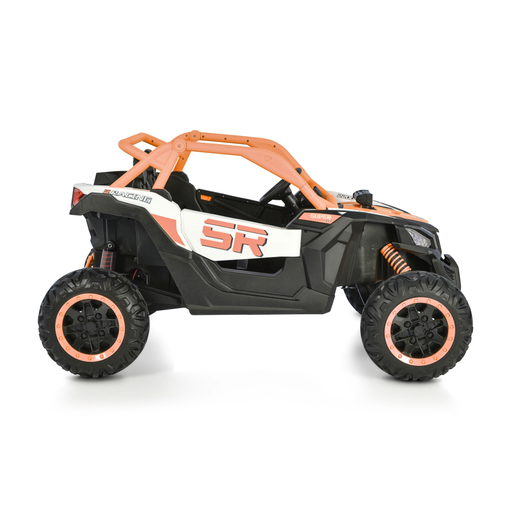 Masinuta electrica 24V cu 2 locuri ,telecomanda si roti EVA 4x4 Typhoon Orange - 6