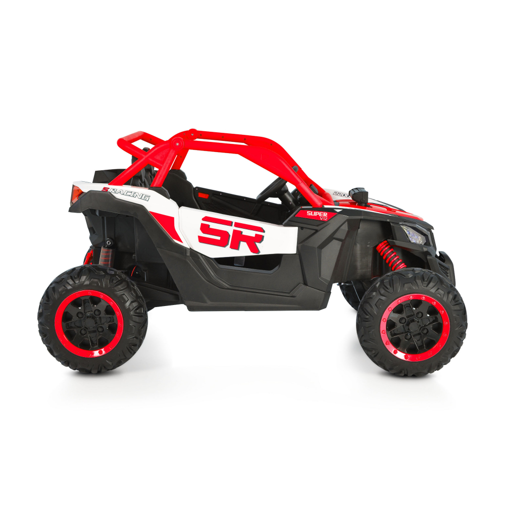 Masinuta electrica 24V cu 2 locuri ,telecomanda si roti EVA 4x4 Typhoon Red - 3