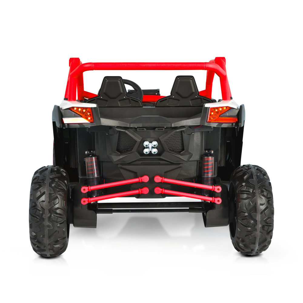 Masinuta electrica 24V cu 2 locuri ,telecomanda si roti EVA 4x4 Typhoon Red - 7