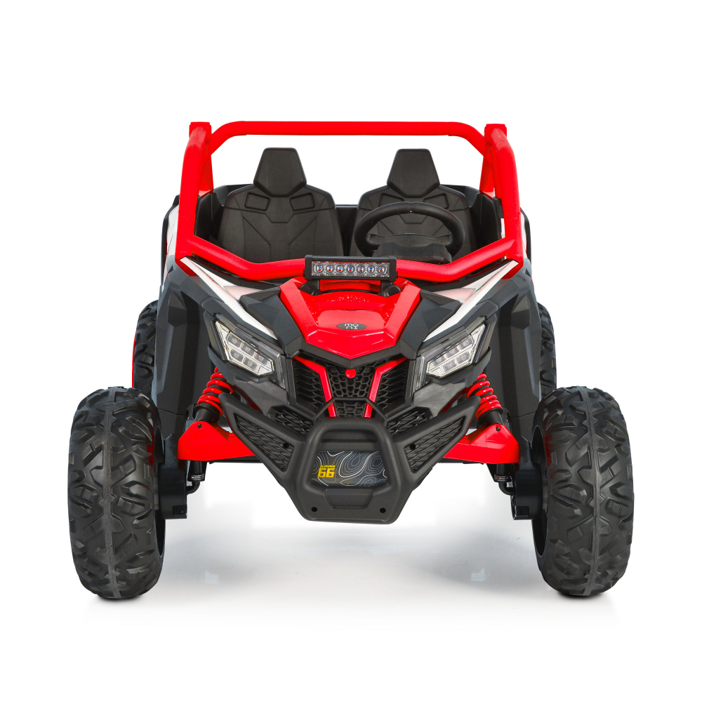 Masinuta electrica 24V cu 2 locuri ,telecomanda si roti EVA 4x4 Typhoon Red - 8