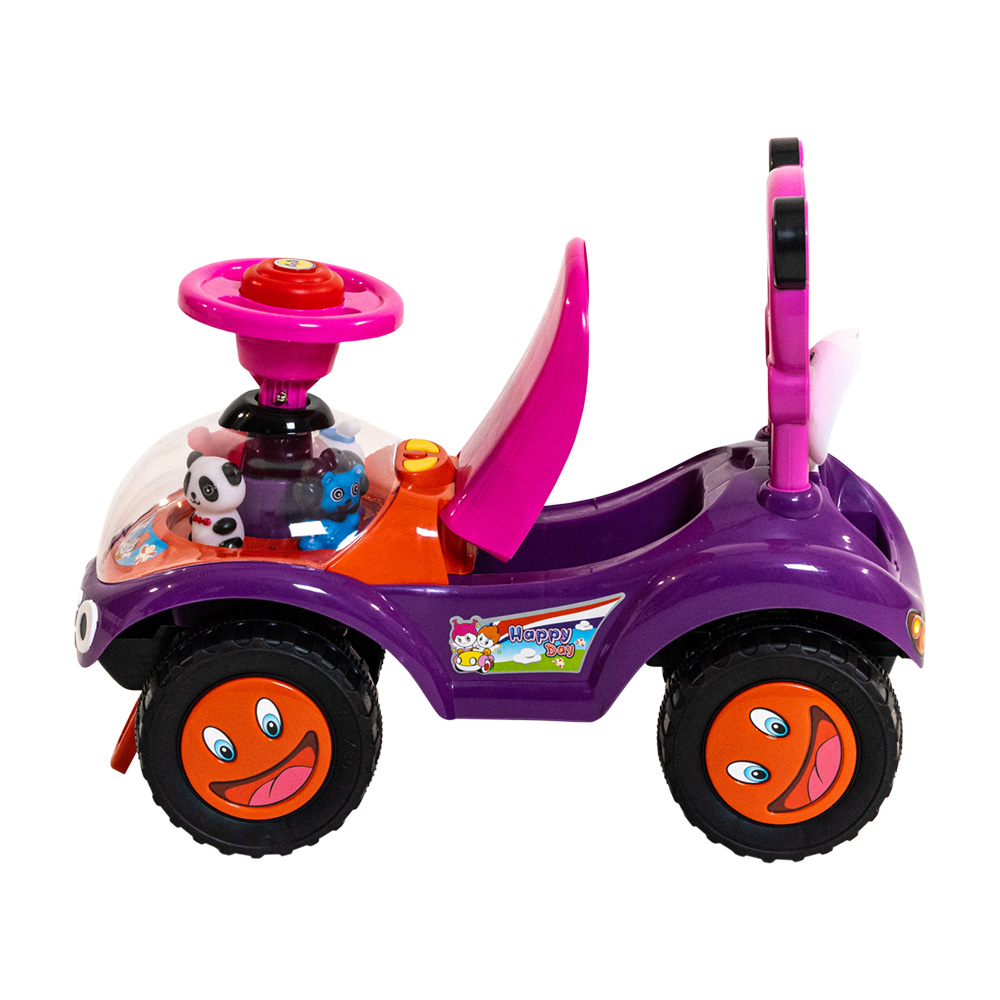 Masinuta premergator ride-on Beberoyal 7602 cu muzicuta si spatiu de depozitare - 3