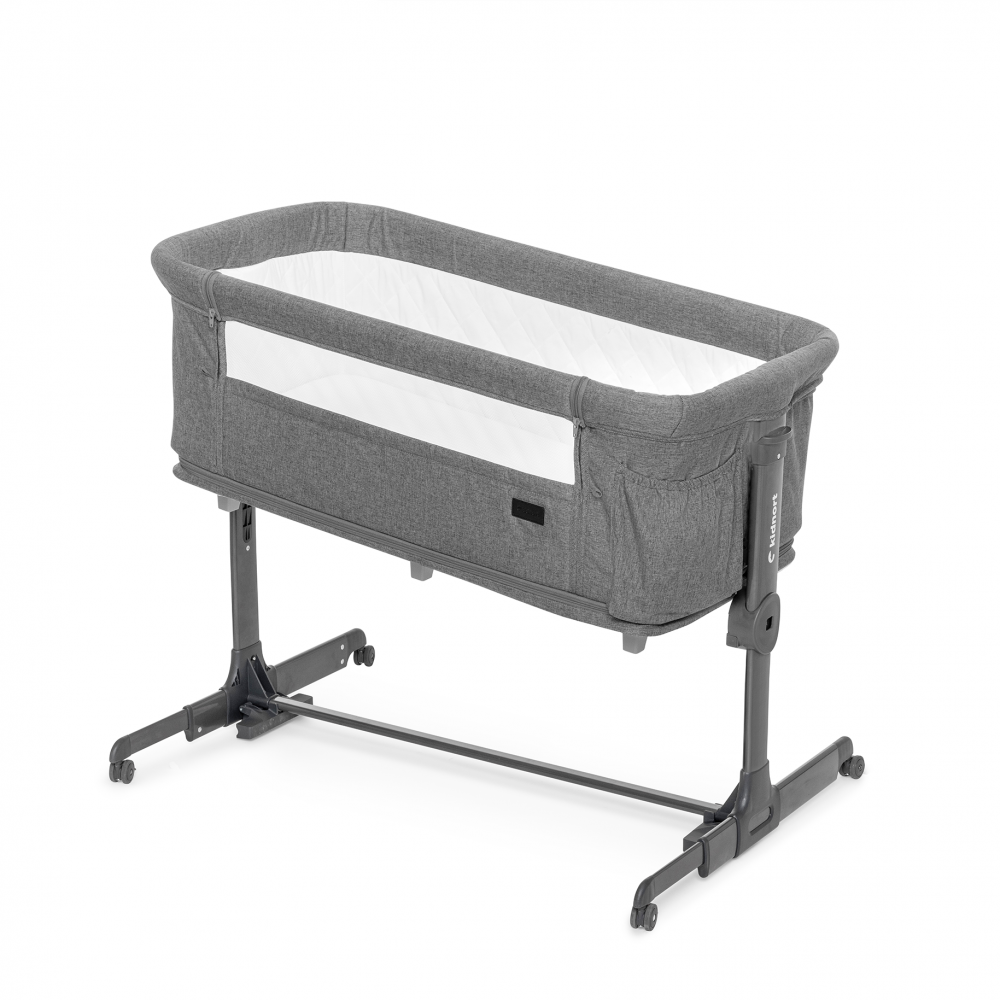 Patut multifunctonal Co-Sleeper si Tarc de joaca cu leganare si setare unghiulara Kidnort Snackskal Grey - 2