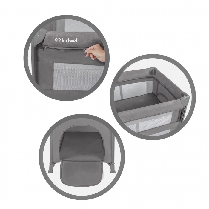 Patut pliabil Kidwell Blissy Lift gray - 6