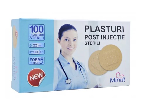 Plasturi post injectie Minut rotunzi 22 mm 100 buc