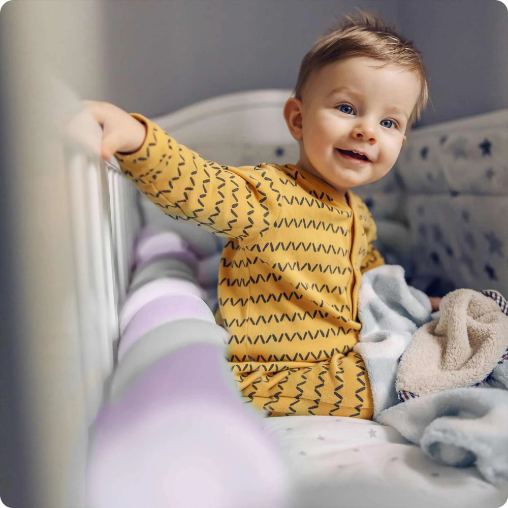 Protectie laterala impletita pentru patut cu umplutura antialergica Ricokids 3metri din plus MovGri - 3