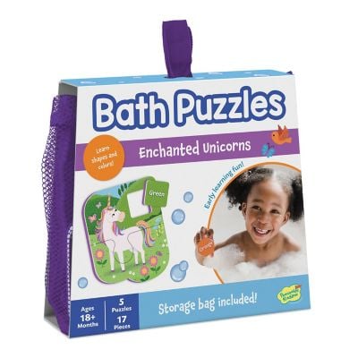 Puzzle de baie cu piese mari de spuma Unicorns Bath Puzzle