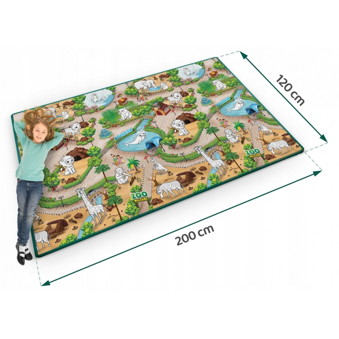 Salteluta de joaca XXL 200x120 cm Ricokids Zoo - 7