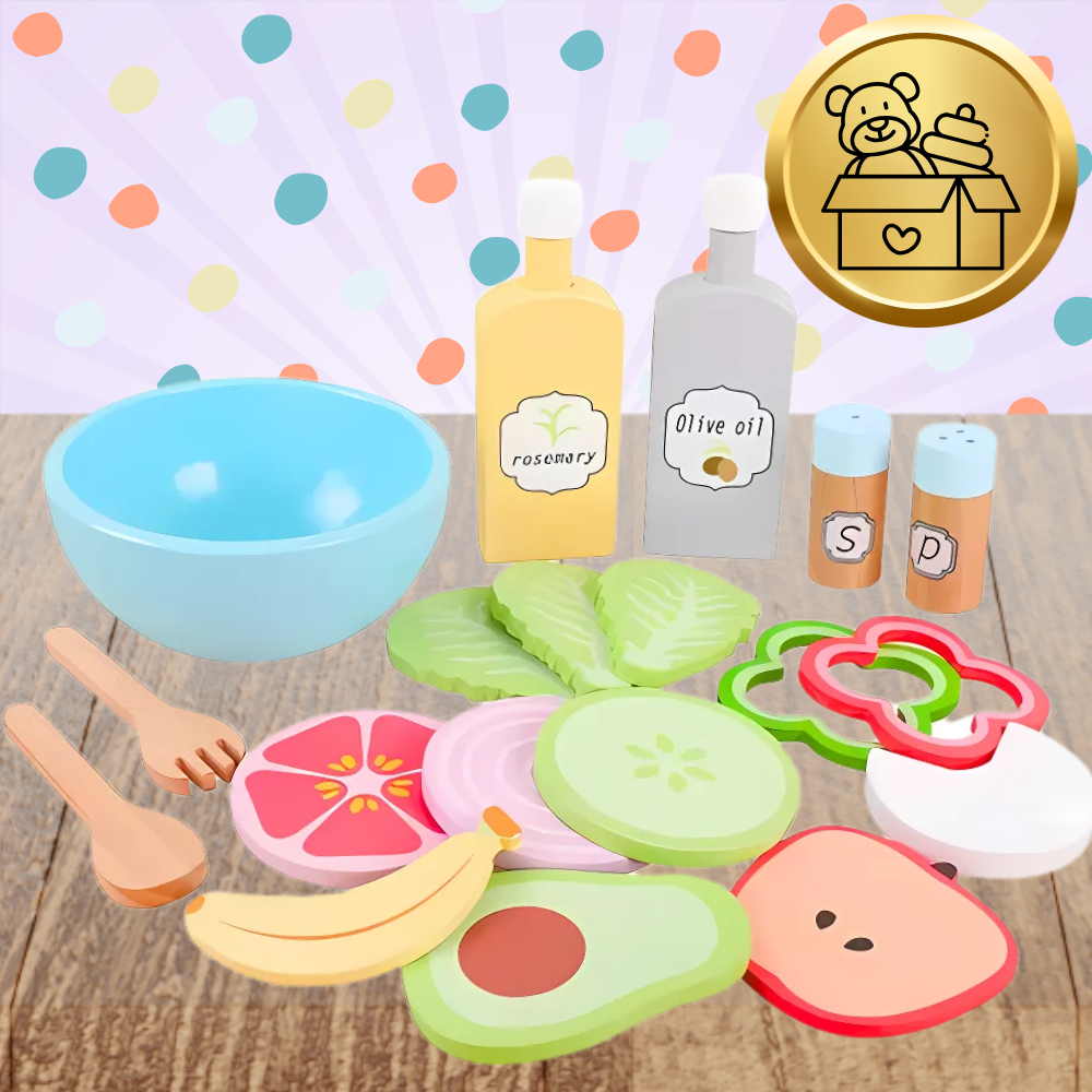 Set 36 legume si accesorii din lemn Vegetable Salad