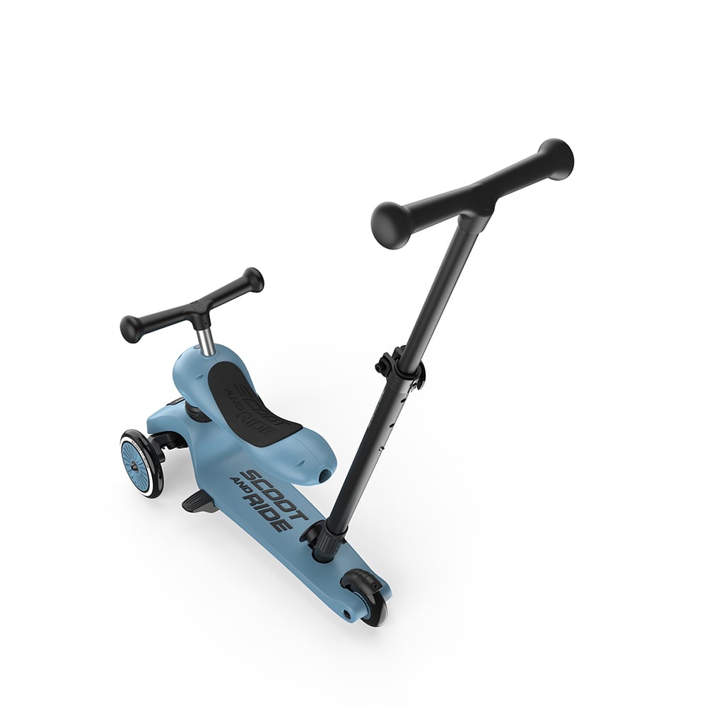 Trotineta copii cu sezut si maner, transformabila 3in1, Highwaykick 1 Push and Go Steel, 1-5 ani, pana la 50 kg, Scoot  Ride - 4