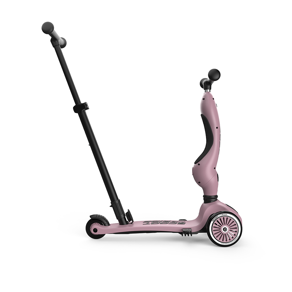 Trotineta copii cu sezut si maner, transformabila 3in1, Highwaykick 1 Push and Go Wildberry, 1-5 ani, pana la 50 kg, Scoot  Ride - 2