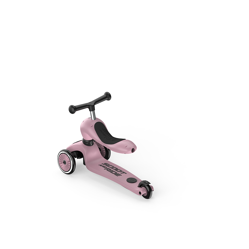 Trotineta copii cu sezut si maner, transformabila 3in1, Highwaykick 1 Push and Go Wildberry, 1-5 ani, pana la 50 kg, Scoot  Ride - 5