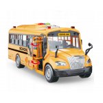 Autobuz scolar cu frictiune si usi deschise 29x10x9cm School Bus