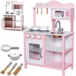 Bucatarie din lemn masiv si MDF cu accesorii Ginger Home Roz
