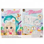 Carte de colorat cu abtibilduri cu splici unicorn 24 pagini
