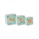 Set 3 caserole pentru pranz Jungle Cheetahs mint