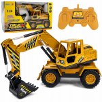Excavator electrcic cu acumulator si telecomanda Matadi 2in1 Truck Power Yellow cu brat mobil controlabil din telecomanda,aspect realistic