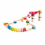 Jucarie din lemn Marble Run Crazy Rollers 50 piese