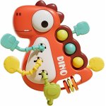 Jucarie senzoriala Montessori Dinozaur Rosu