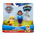 Set figurine Patrula Catelusilor eroi de salvare Rubble si Mayor Goodway