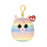 Breloc plus Ty Squishy Beanies Pisicuta Heather 8.5 cm