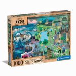 Puzzle Srory Maps 101 Dalmatieni 1000 piese Clementoni