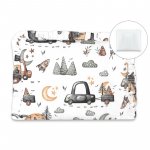 Perna clasica de dormit MimiNu din bumbac cu volanas 30x40 cm Cars Grey