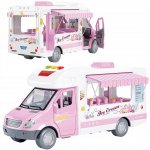 Rulota cofetarie mobila pentru copii cu lumini si sunete Pink Ice Cream