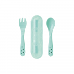 Set 2 lingurite ergonomice in carcasa mint