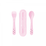 Set 2 lingurite ergonomice in carcasa rose