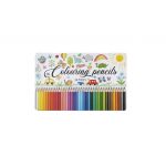 Set 36 creioane colorate in cutie metalica Moxy