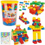 Set 400 de cuburi Multicolore in cutie Building Block