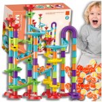 Set constructii labirint cu 93 piese Marble Run multicolor