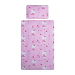 Lenjerie patut cu 3 piese 120x60 cm fete de schimb Hello Kitty