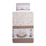 Lenjerie patut cu 3 piese 120x60 cm Ursuleti Sweet maro