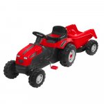 Tractor cu pedale si remorca Jumbo Red