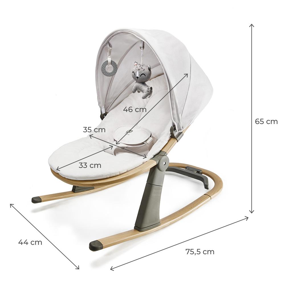 Balansoar pentru copii cu jucarii Kinderkraft Elsu, pana la 9 kg, spatar reglabil in 3 pozitii, cadru de aluminiu, plasa pentru tantari - 3