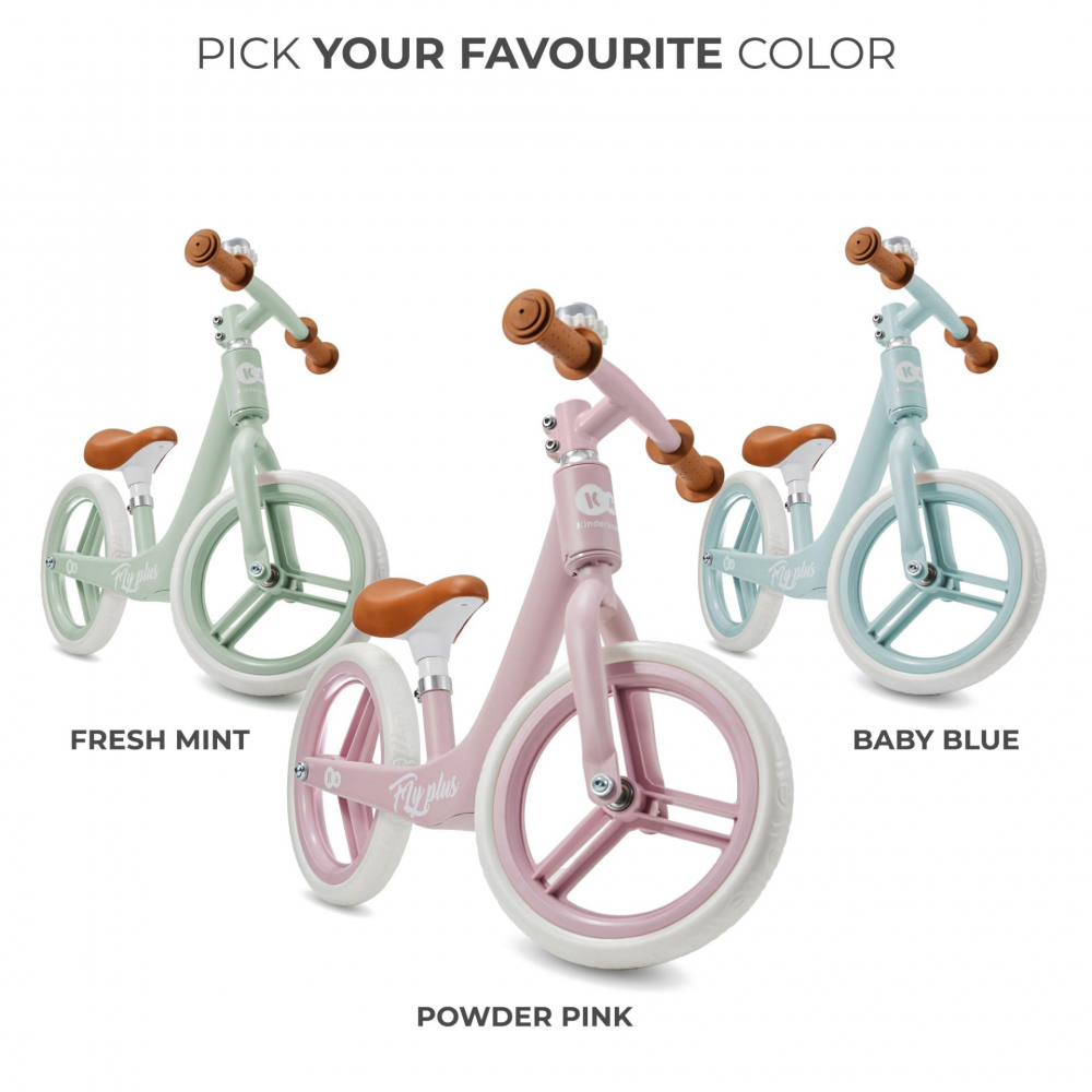 Bicicleta fara pedale Kinderkraft Fly Plus Baby Blue cu scaun reglabil pe inaltime, cadru usor din magneziu, roti din spuma Eva, sarcina maxima 35 kg - 6