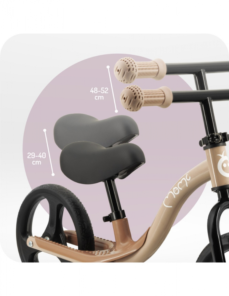 Bicicleta fara pedale cu roti led Momi Isoka beige - 2 | YEO