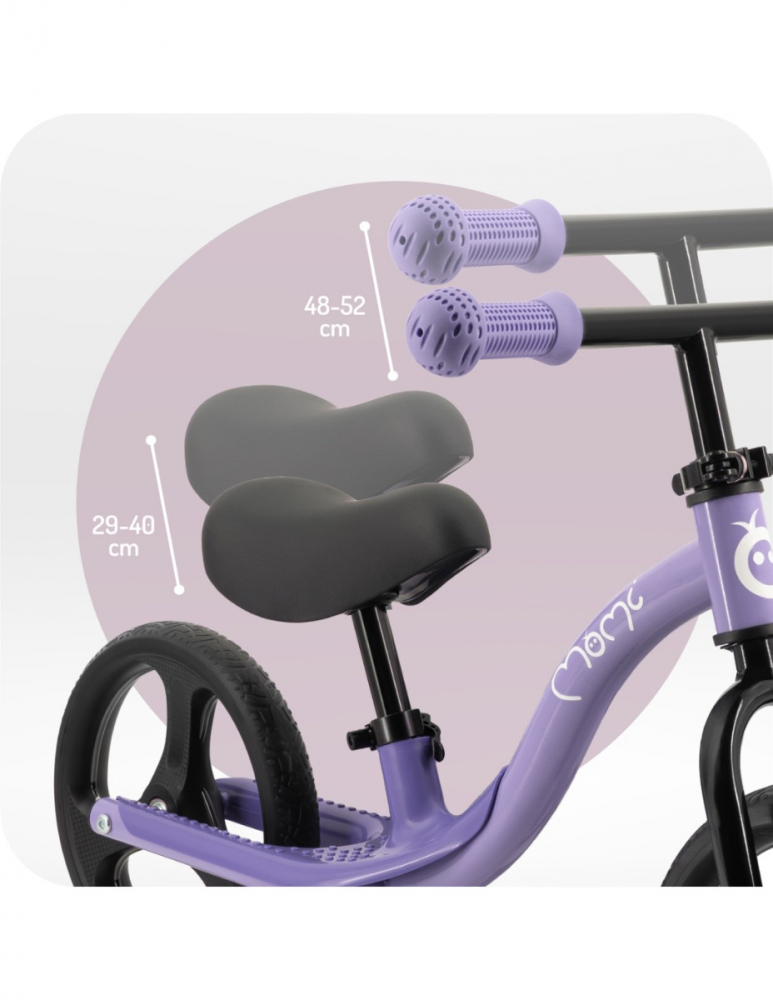 Bicicleta fara pedale cu roti led Momi Isoka purple - 3 | YEO