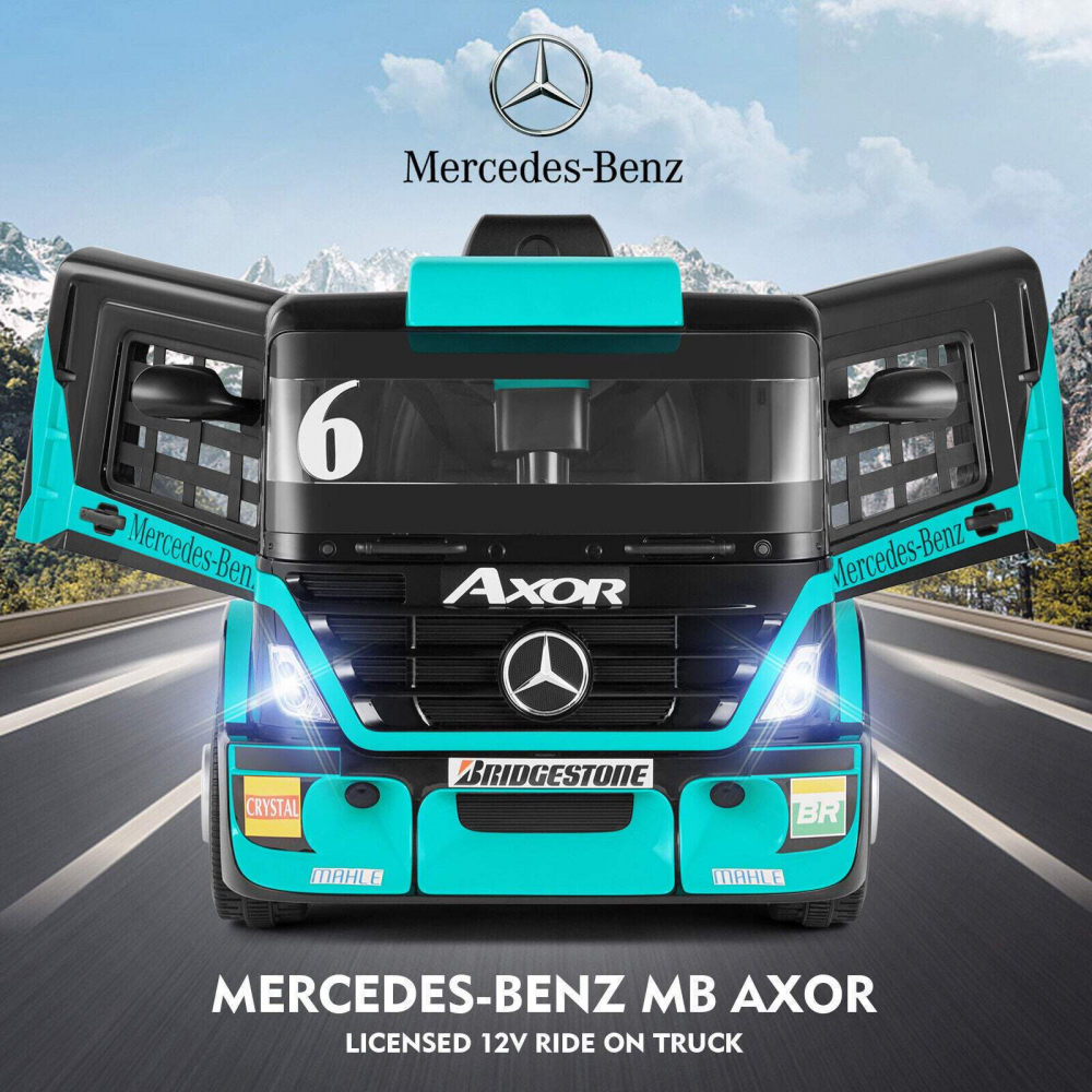 Camion electric 90W pentru copii Mercedes XMX622 Albastru - 4