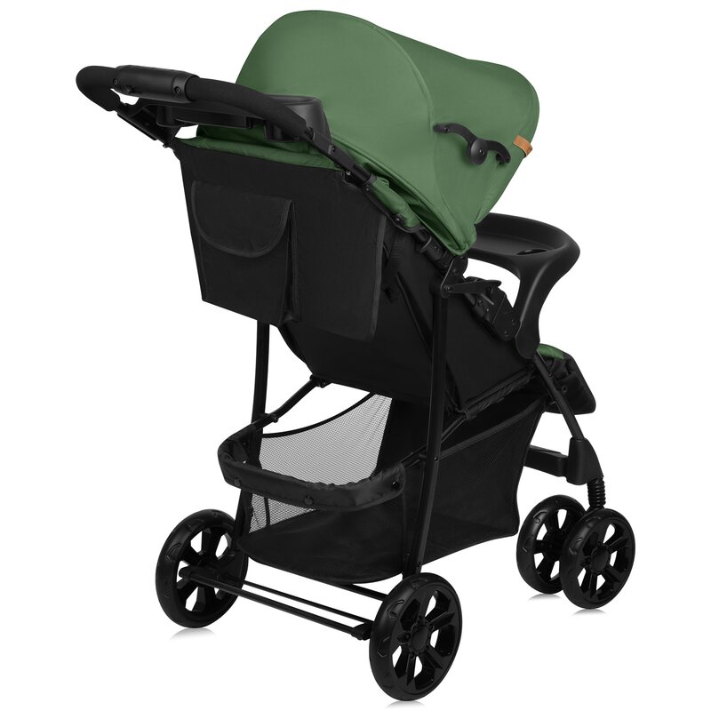 Carucior sport Lionelo Emma Plus Cu tavita, 2 Suporturi pentru pahar, Geanta accesorii, Standard de siguranta EN1888-1 verde - 4