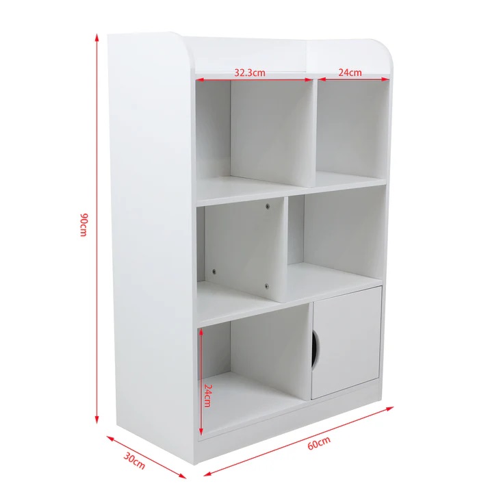 Dulap organizator cu 4 nivele pentru jucarii si carti Ginger Home Alb - 7